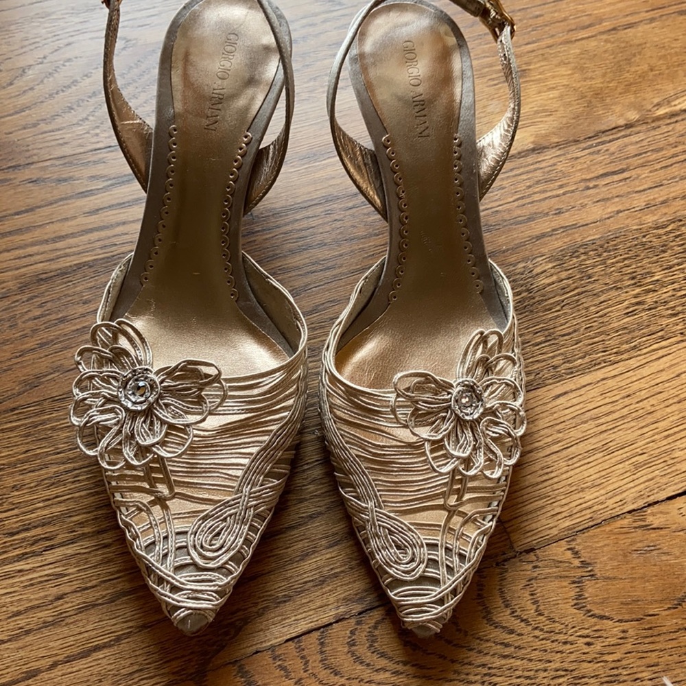 Giorgio Armani Macramé Dressy Sandals